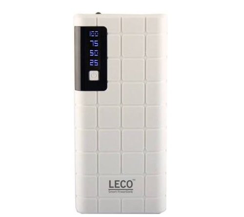 LECO 15000 mAh Power Bank (White, Lithium-ion)